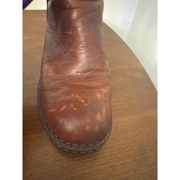 Born Brown Leather Knee High Heeled Boots Size 11 - Picture 12 of 12